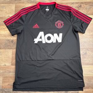 Manchester United 2018/19 Soccer‎ Jersey Mens Medium Adidas Black Red CW7608